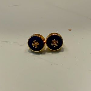 Tory Burch Gold and Navy Earrings